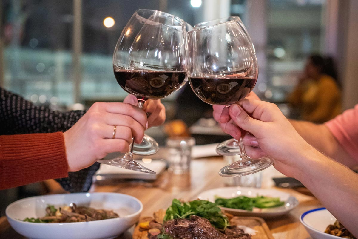 Cheers at La Nonna Trattoria